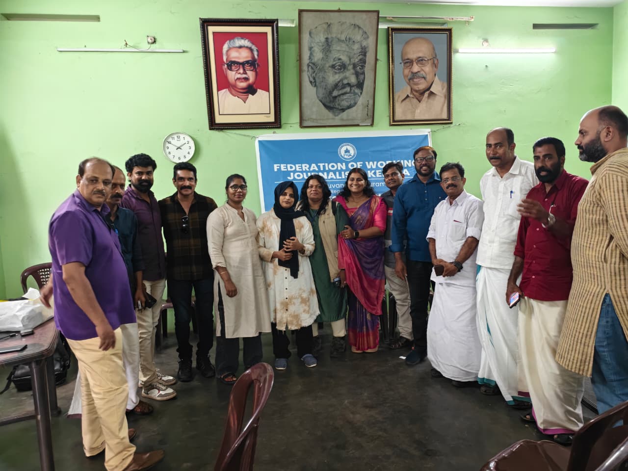 Members gather after the delegate session of the Thiruvananthapuram District Conference