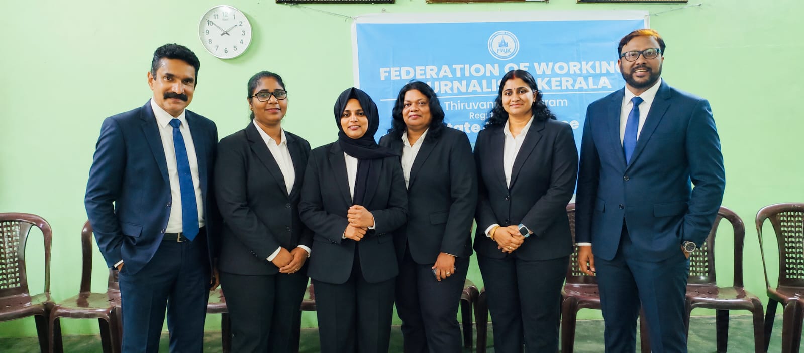 Office bearers pose for a photo after the State Executive Committee meeting